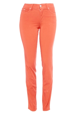 Cotton Twill Stretch Slim-Fit Jeans | Glowing Pink