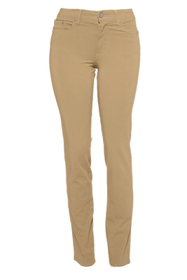 Cotton Twill Stretch Slim-Fit Jeans | Mocha