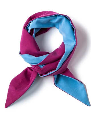 Fuschia Blue Skinny Neck Scarf