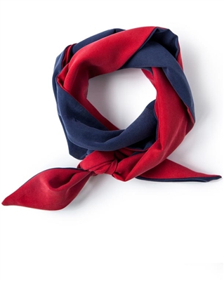 Red Navy Skinny Neck Scarf