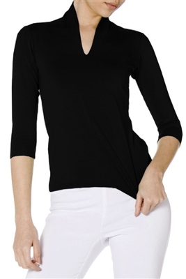 Jersey Knit 3/4 Length Sleeve | Mulberry