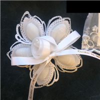 Aurelia Ribbon Flower with 5 Jordan Almonds