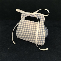 Pyramid Favor Box  Blue Gingham