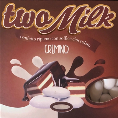 Two Milk Cremino Chocolate Italian Dragees by Confetti Maxtris of Italy