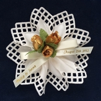 Lucca Ribbon Flower with Roses