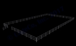 72'W x 120'D 1-5/8" 3-Rail w/ 12' Ranch Gate Arena