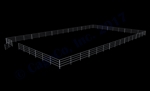 72'W x 120'D 1-5/8" 4-Rail w/ 12' Ranch Gate Arena