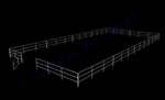 48'W x 96'D 1-7/8" 3-Rail w/ 12' Ranch Gate Arena