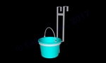 Hanging Bucket Holder with Round Bucket 8 quarts- Black