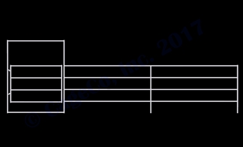 1-5/8 Horse Corral Gate 4-Rail: 24'W x 5'H