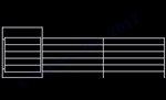 1-5/8 Horse Corral Gate 6-Rail: 24'W x 6'H
