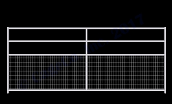 1-7/8 Horse Corral Foaling Panel 4 Rail With Welded Wire:  12'W x 5'H