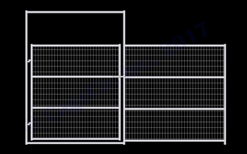 1-7/8 Horse Corral Gate 4-Rail with Welded Wire