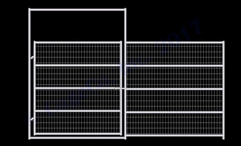 Horse Corral Gate 5 Rail With Welded Wire