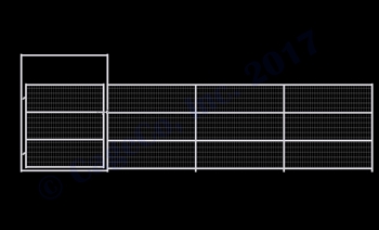 Horse Corral Gate 4 Rail With Welded Wire