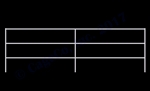 1-7/8 Horse Corral Panel 3-Rail: 16'W x 5'H