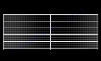 Horse Corral Panel 6 Rail With Welded Wire