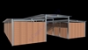 Freestanding Box Stall Horse Shelter 12'D x 12'W
