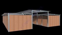 Freestanding Box Stall Horse Shelter 12'D x 12'W