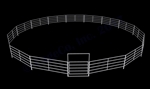 60' 5-Rail 1-5/8" Horse Round Pen