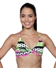 DIAMANTE BRA PRINTS - Pink Polka Dots - Medium