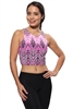 RIBEIRA CROP TOP PRINTS - Pink Serpent - Small