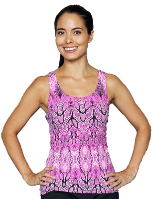 LIBERDADE TANK PRINTS - Pink Serpent - Small