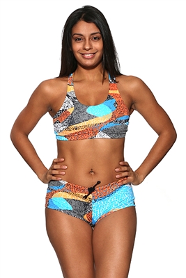 BLUMENAU SHORT PRINTS - Orange Mosaic - Small