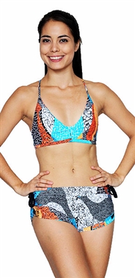 VITORIA SHORT PRINTS - Orange Mosaic - X-Small