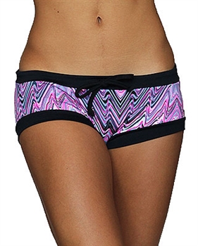 GRACE SHORT PRINTS - Pink Wave - X-Small