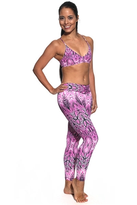 XIQUE XIQUE FULL LENGTH LEGGING PRINTS - Pink Serpent - Small