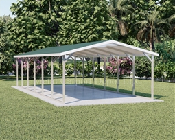 Boxed Eave Style Metal Carport 12' x 31' x 6'