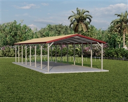 Boxed Eave Style Metal Carport 12' x 36' x 6'