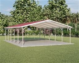 Boxed Eave Style Metal Carport 18' x 26' x 6'