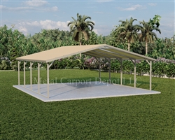 Boxed Eave Style Metal Carport 20' x 21' x 6'