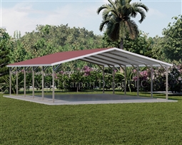 Boxed Eave Style Metal Carport 20' x 26' x 6'