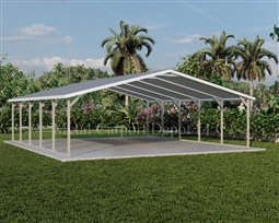 Boxed Eave Style Metal Carport 22' x 26' x 6'