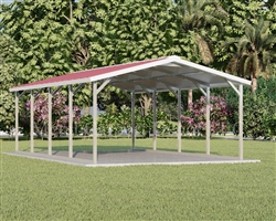 Vertical Roof Style Metal Carport 12' x 21' x 6'