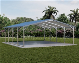 Boxed Eave Style Metal Carport 18' x 21' x 6'