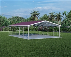 Boxed Eave Style Metal Carport 18' x 26' x 6'