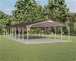 Boxed Eave Style Metal Carport 18' x 41' x6'