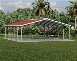 Boxed Eave Style Metal Carport 20' x 26' x 6'