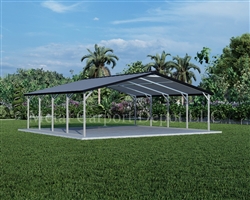 Boxed Eave Style Metal Carport 22' x 21' x 6'