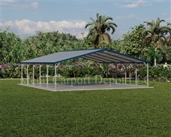 Boxed Eave Style Metal Carport 24' x 26' x 6'