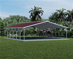 Boxed Eave Style Metal Carport 24' x 31' x 6'
