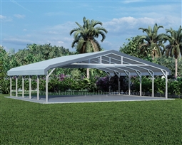 Triple Wide Regular Style Metal Carport 28' x 26' x 6'