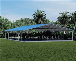 Triple Wide Boxed Eave Style Metal Carport 30' x 51' x 6'