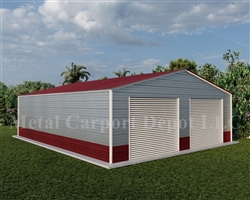 28' x 36' Vertical Roof Metal Building