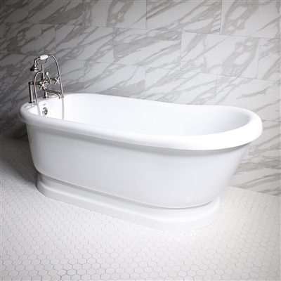 Empress 67in Water and Air Jet Pedestal Bathtub