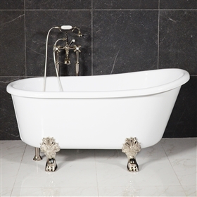 LUXWIDE Athena WH58 58in White Clawfoot Tub